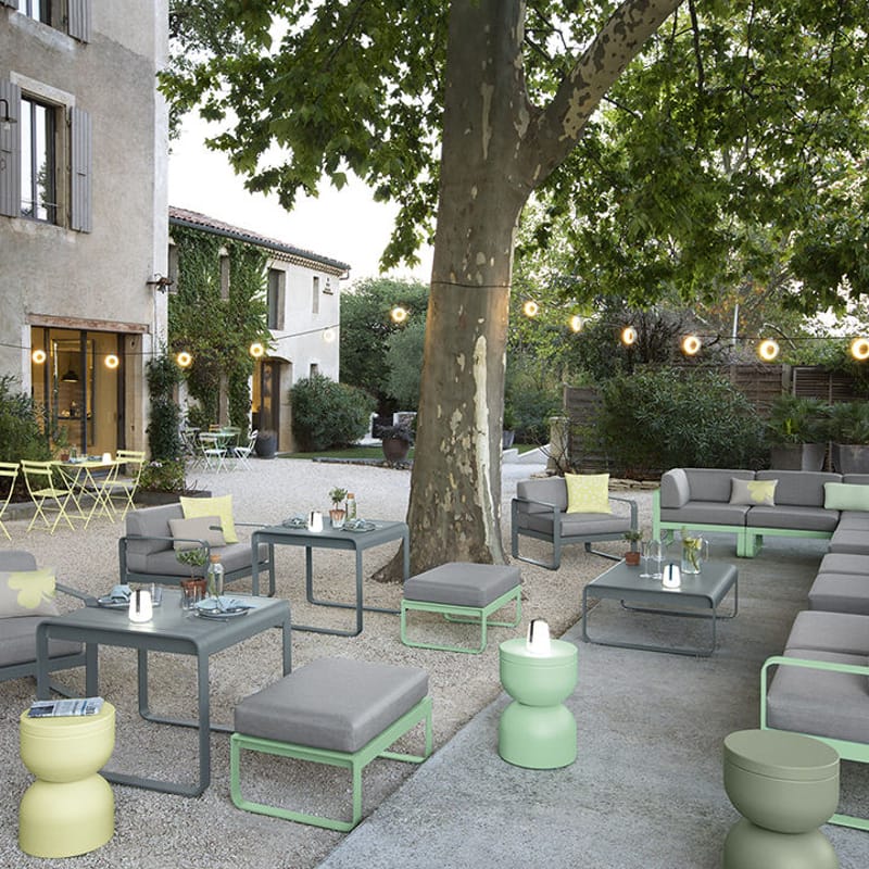 Fermob Piapolo Stool opal green Made In Design UK
