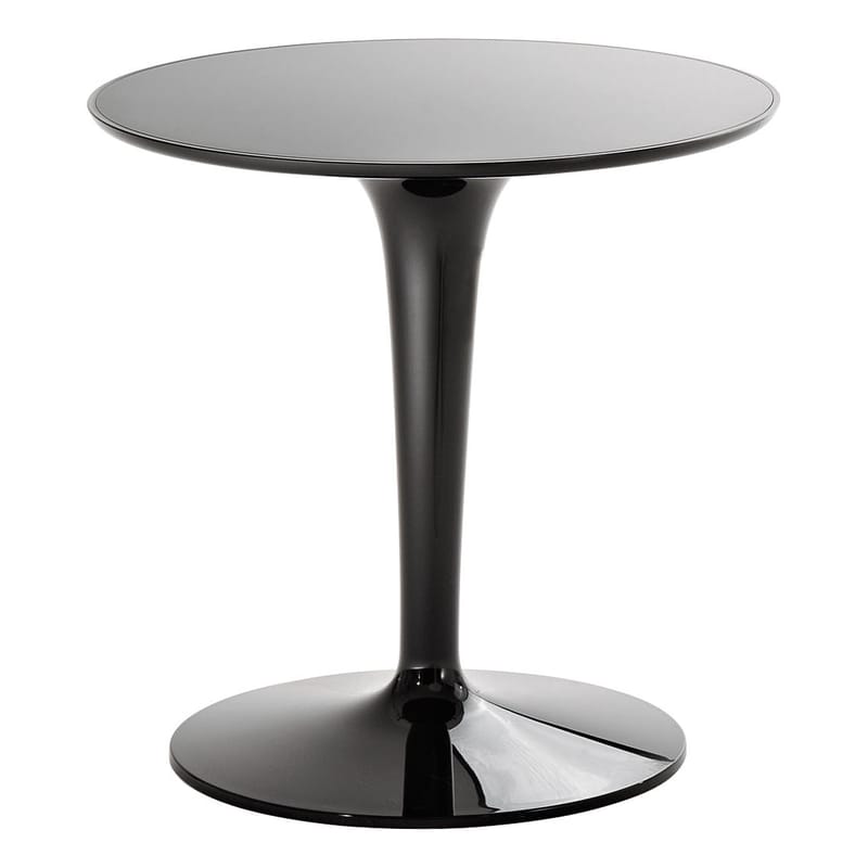 Mobilier - Tables basses - Table d\'appoint Tip Top Mono / Plateau PMMA - Philippe Starck, 2010 - Kartell - Laqué noir - PMMA