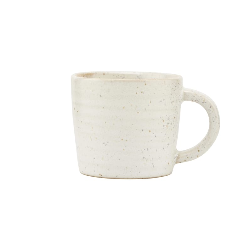 Table et cuisine - Tasses et mugs - Tasse à espresso Pion céramique blanc gris / Porcelaine - House Doctor - Blanc-gris - Porcelaine émaillée