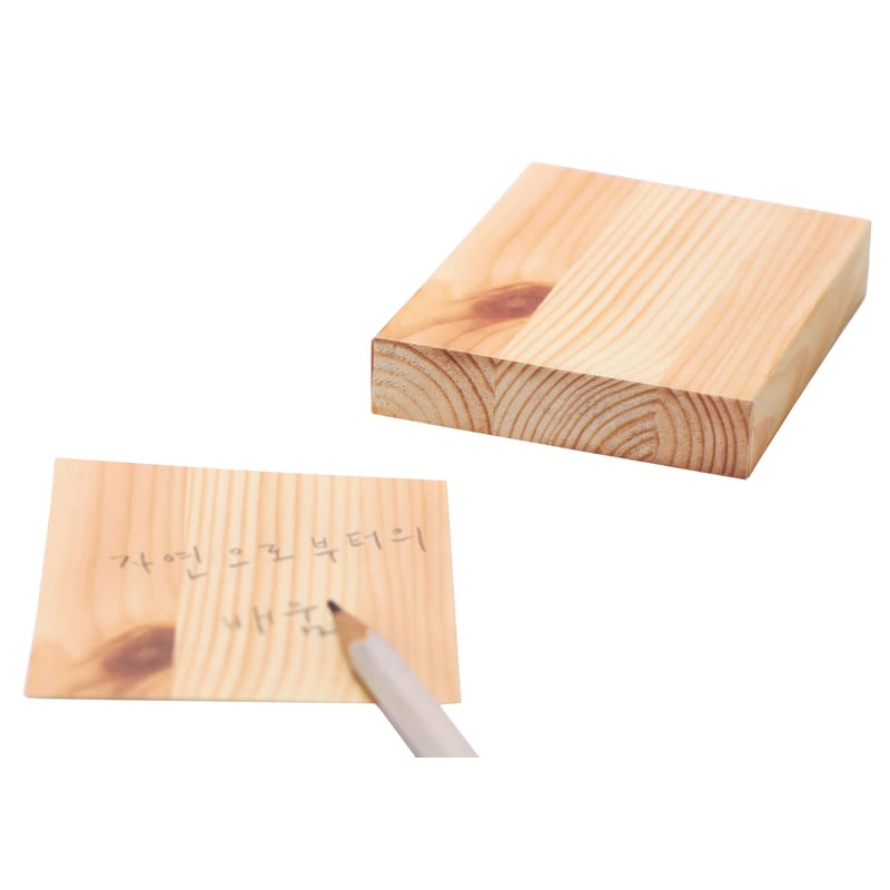 Décoration - Accessoires bureau - Bloc-notes Memo Block papier marron / 120 feuilles - Pa Design - Motifs bois - Papier