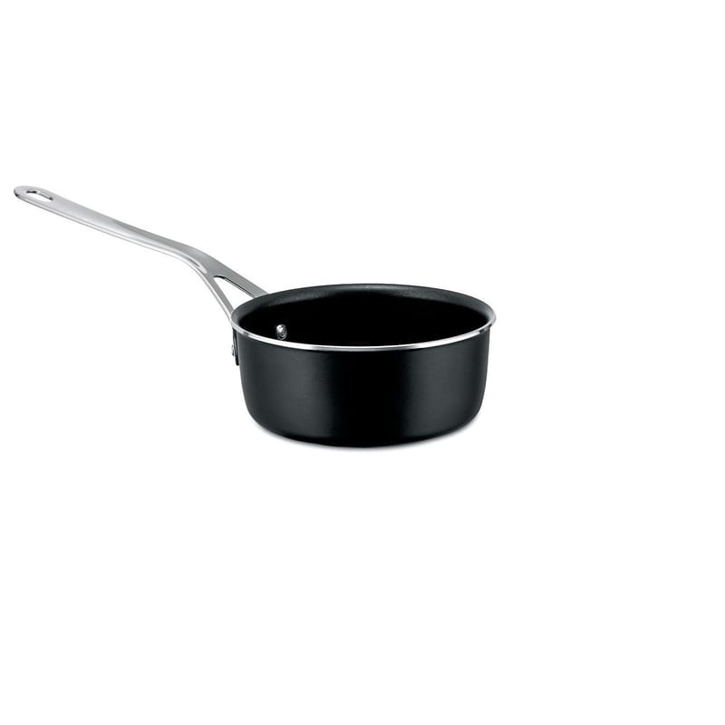 Table et cuisine - Plats et cuisson - Casserole Pots&Pans métal noir / Ø 16 cm - Tous feux dont induction - Alessi - Noir - Acier magnétique, Aluminium 100% recyclé