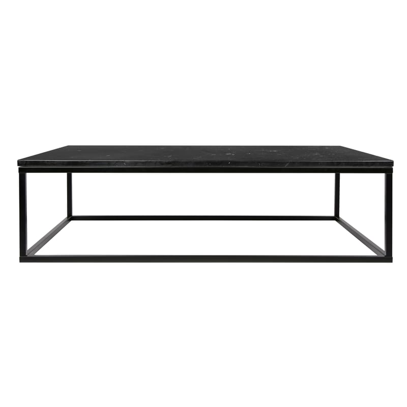 Möbel - Couchtische - Couchtisch Marble stein schwarz / Marmor - 120 x 75 cm - POP UP HOME - Tischplatte schwarz / Tischgestell schwarz - lackierter Stahl, Marmor