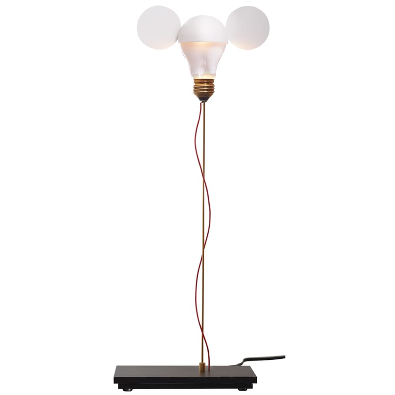 Luminaire - Lampes de table - Lampe de table I Ricchi Poveri Toto métal blanc / H 53 cm - Ingo Maurer - Blanc - Acier, Laiton