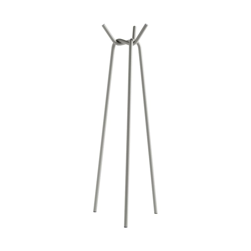 Mobilier - Portemanteaux, patères & portants - Portemanteau sur pied Knit métal gris / H 161 cm - Hay - Gris - Acier laqué