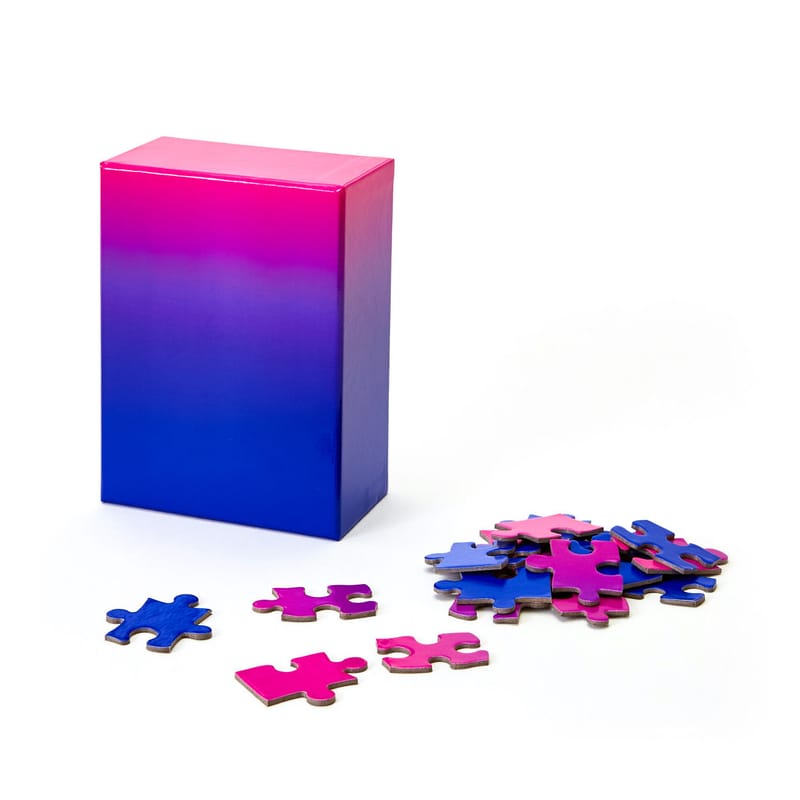 Décoration - Pour les enfants - Puzzle Gradient papier bleu rose / 100 pièces - Dégradé de couleur - Areaware - Bleu / Rose - Carton