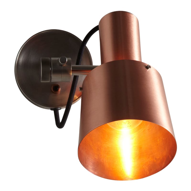 Luminaire - Appliques - Applique Chester cuivre métal / Orientable - Original BTC - Cuivre satiné / Support acier - Acier inoxydable, Cuivre satiné