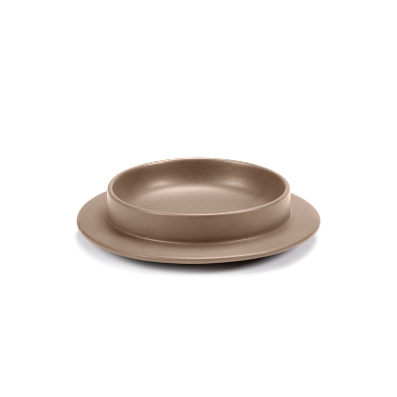 Table et cuisine - Assiettes - Assiette creuse Dishes to Dishes - Grès céramique beige / Low - Ø 20,5 x H 4,8 cm - valerie objects - Beige - Grès