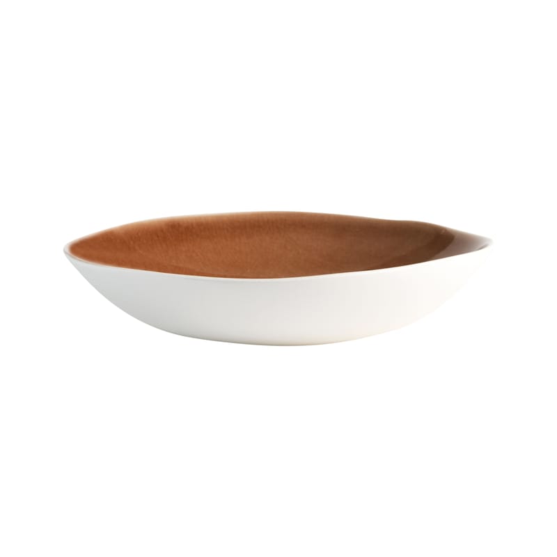 Table et cuisine - Assiettes - Assiette creuse Maguelone céramique marron / Ø 23 cm - Grès fait main - Jars Céramistes - Châtaigne - Grès émaillé