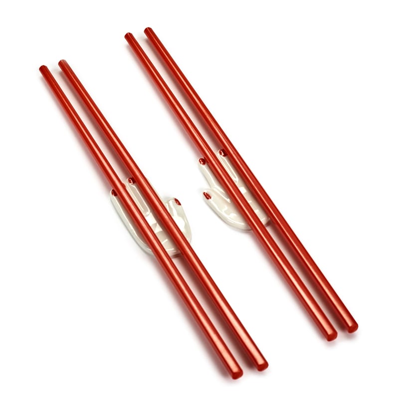 Serax Mains Chopstick holders white red Made In Design UK