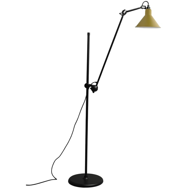 Luminaire - Lampadaires - Lampadaire N°215L métal jaune / H 142 à 230 cm - Lampe Gras - DCW éditions - Jaune - Acier