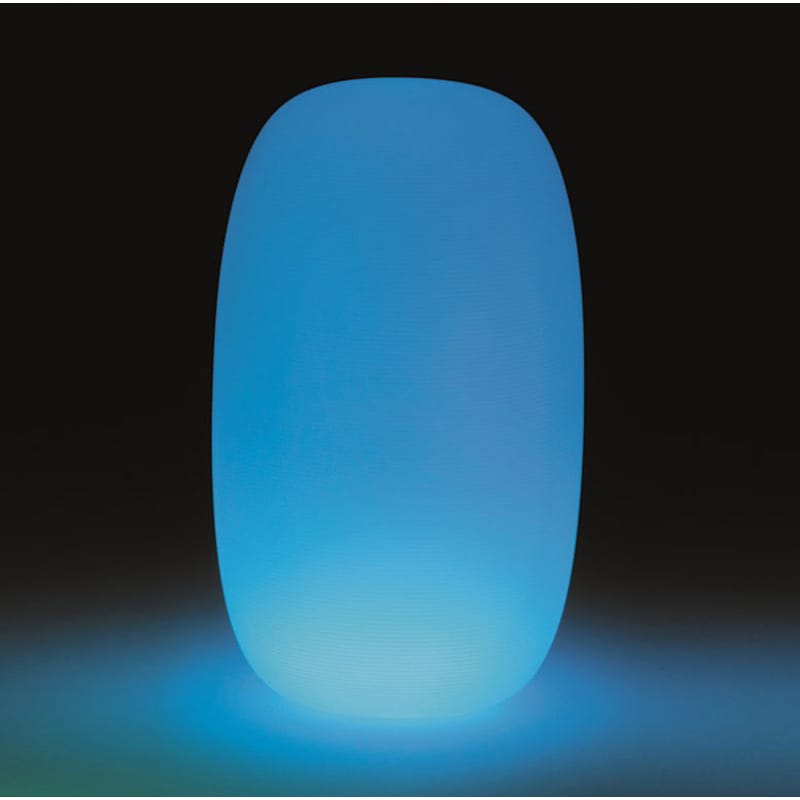 Luminaire - Lampadaires - Lampe extérieur sans fil rechargeable Pandora Large plastique blanc LED RGB / Tabouret lumineux - H 70 cm - MyYour - H 70 cm / Blanc & lumière multicolore - Poleasy®