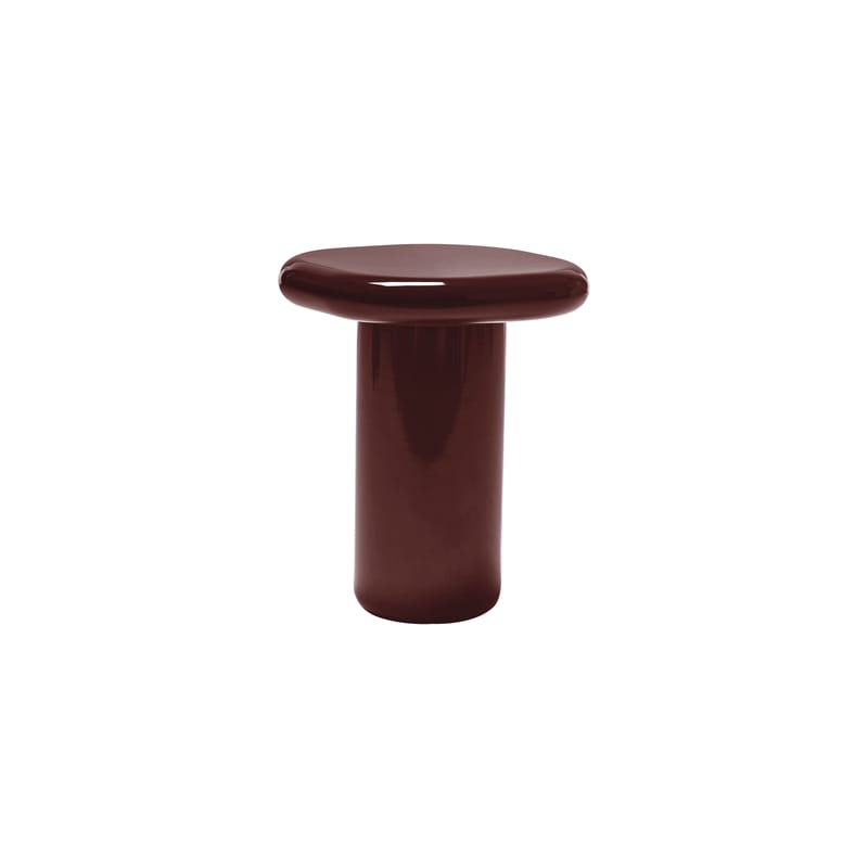 Mobilier - Tables basses - Table basse Bilbao bois rouge / 50 x 50 x H 59 cm - Mogg - Bordeaux - Bois alvéolaire laqué, Polyuréthane laqué