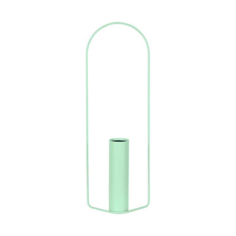 Décoration - Vases - Vase Itac métal vert / Cylindrique - L 26 x H 76 cm - Fermob - Vert opaline - Acier
