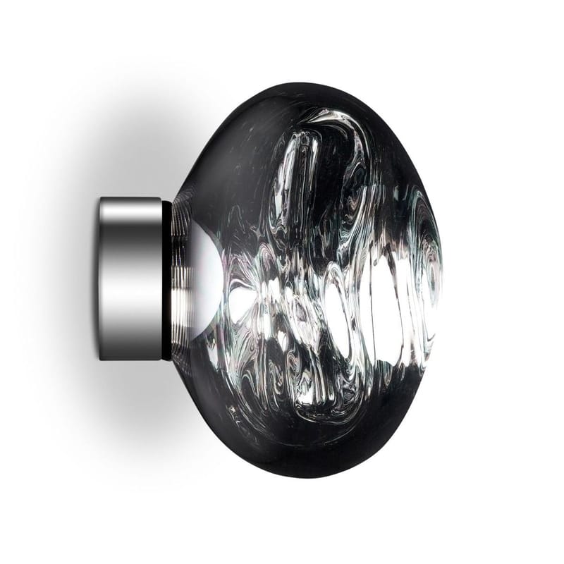 Luminaire - Appliques - Applique Melt Mini LED (2015)  / Plafonnier- Ø 30 cm/ Polycarbonate métallisé (change de couleur) - Tom Dixon - Chromé - Polycarbonate