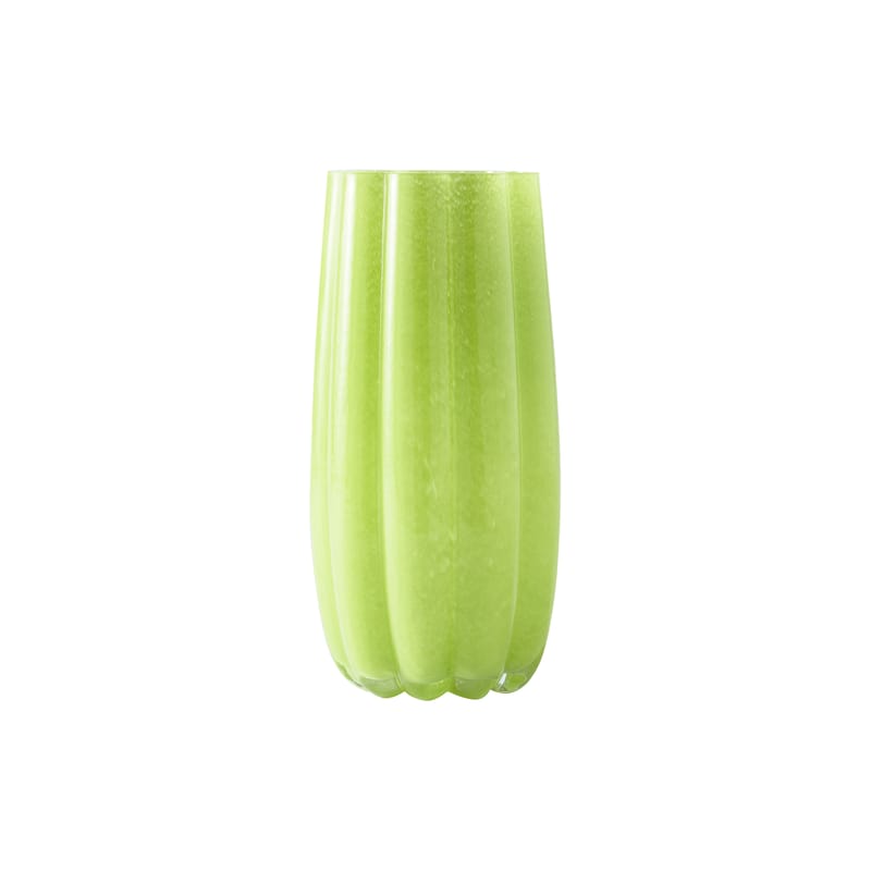 Décoration - Vases - Vase Melon Medium verre vert / Ø 13 x H 27 cm - Pols Potten - Vert - Verre peint