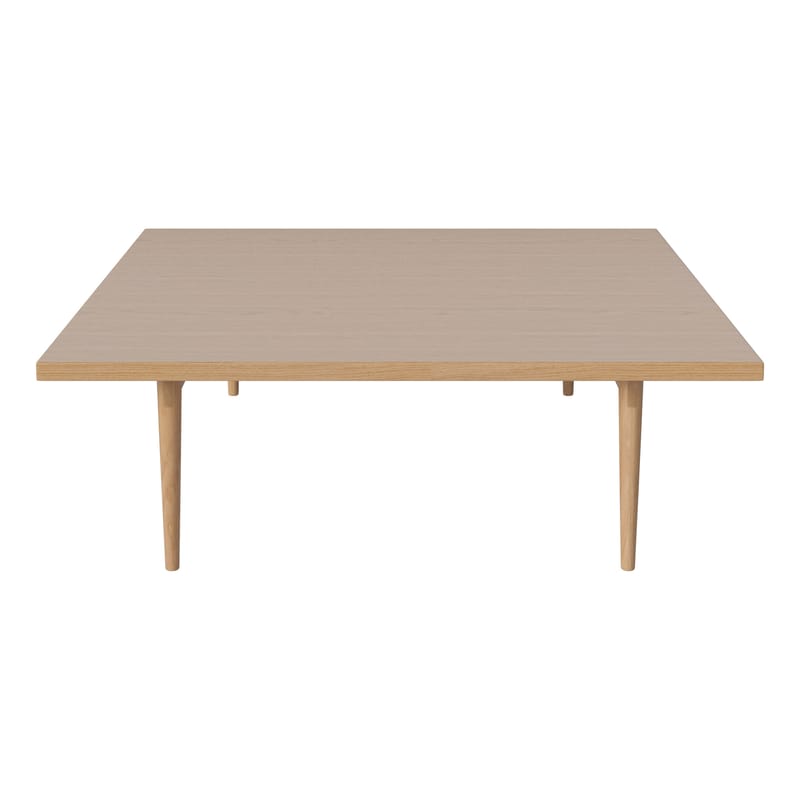Mobilier - Tables basses - Table basse Berlin bois naturel / 110 x 110 x H32 cm - Chêne - Bolia - Chêne - Chêne massif huilé, Contreplaqué, Placage chêne laqué
