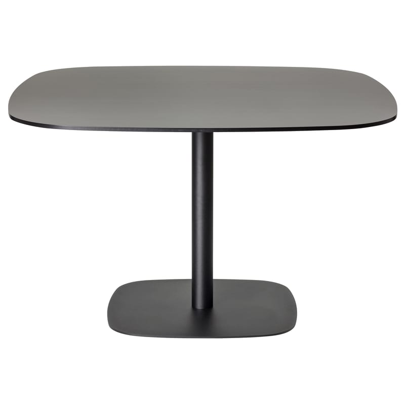 Mobilier - Tables - Table carrée Nobis bois noir / 120x120 cm - Offecct - Noir - 120x120 cm - Contreplaqué compact, Métal laqué