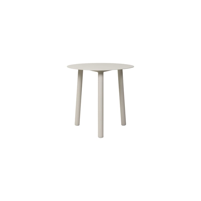 Mobilier - Tables basses - Table d\'appoint Lilo métal beige / Ø 45 x H 44 cm - Vincent Sheppard - Blanc Dune - Aluminium thermolaqué