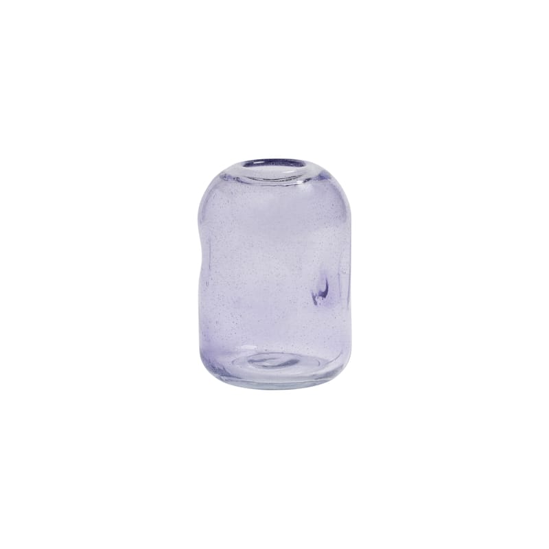 Décoration - Vases - Vase Bubble verre violet / recyclé - Ø 10 x H 14 cm - & klevering - H 14 cm / Lilas - Verre recyclé
