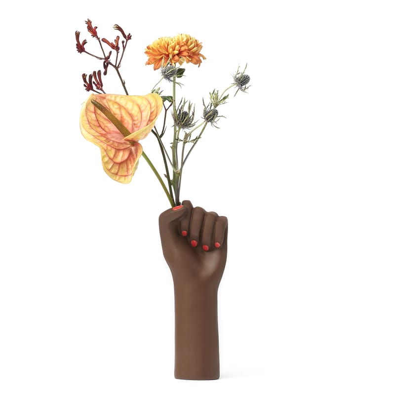 Décoration - Vases - Vase Girl Power céramique noir / Small - H 27 cm - Doiy - Noir / H 27 cm - Céramique