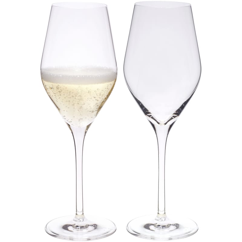Table et cuisine - Verres  - Flûte à champagne Good Size verre transparent / Set de 2 - L\'Atelier du Vin - Transparent -  Nesium®, Verre cristallin soufflé