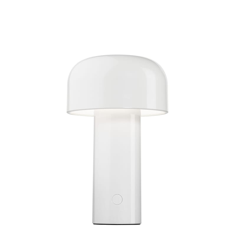 Illuminazione - Lampade da tavolo - Lampada senza fili ricaricabile Bellhop materiale plastico bianco / Wireless - Ricarica USB - Flos -  - policarbonato