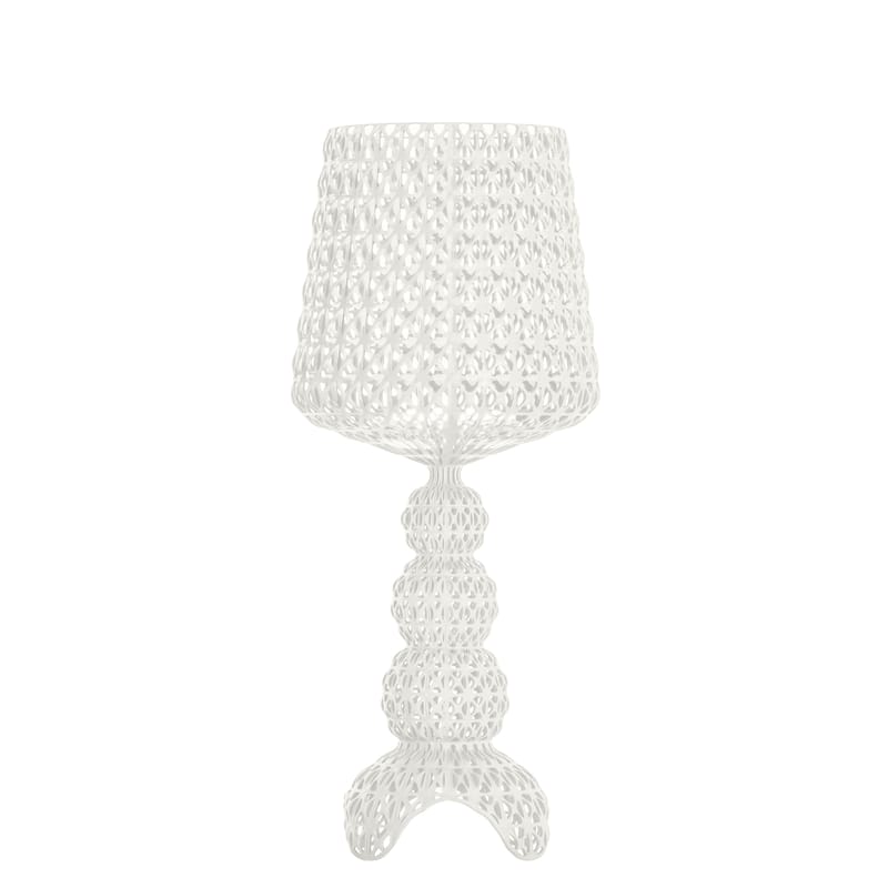 Luminaire - Lampes de table - Lampe à poser Mini Kabuki LED plastique blanc / H 70 cm - Kartell - Blanc - Polycarbonate 2.3