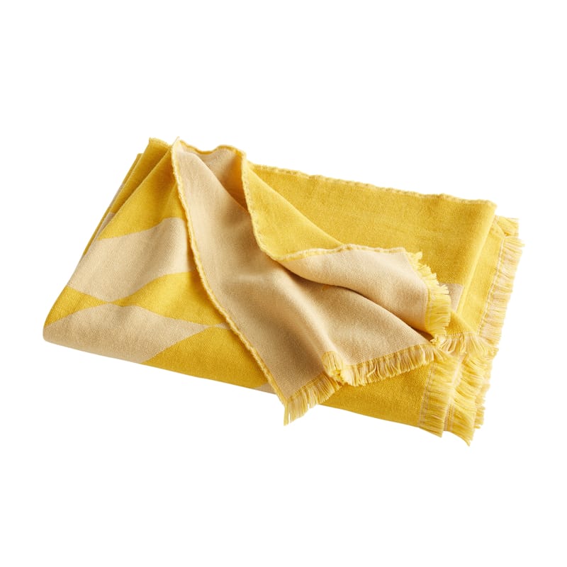 Décoration - Textile - Plaid Star tissu jaune / 180 x 130 cm - Laine - Hay - Jaune - Laine Mérinos