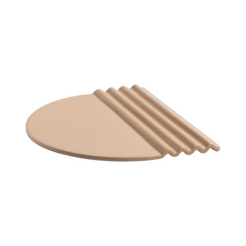 Table et cuisine - Plateaux et plats de service - Plat Wave céramique beige / Porcelaine - 25 x 30 cm - & klevering - Beige - Céramique