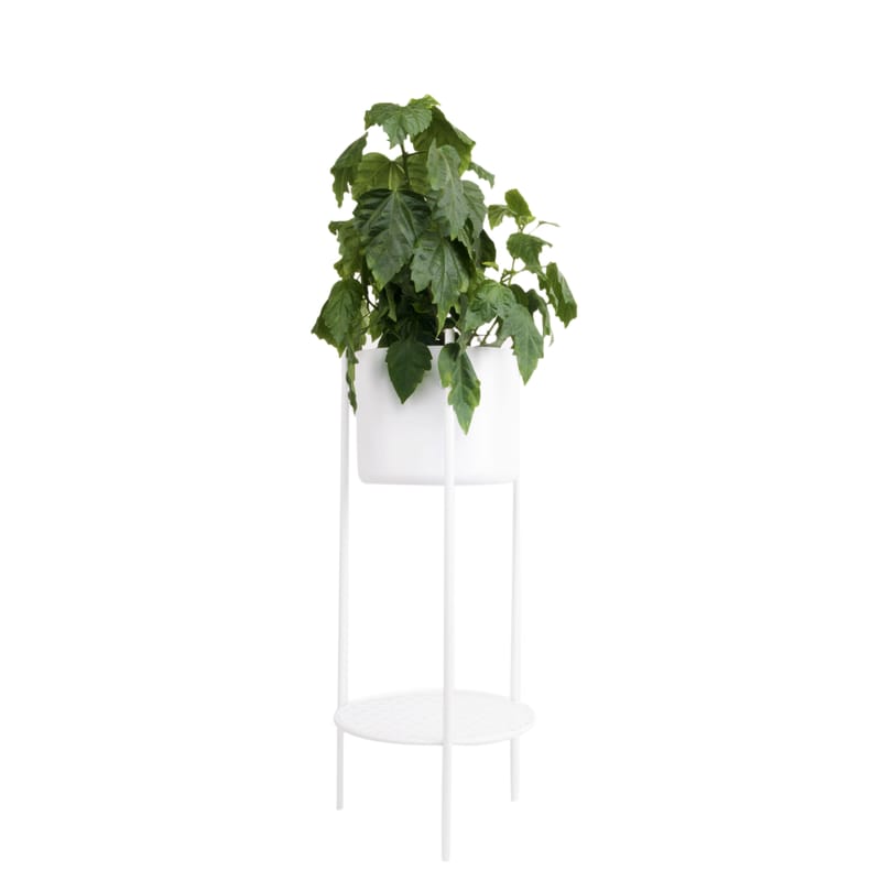 Jardin - Pots et plantes - Pot de fleurs Ent Medium métal blanc / H 78 cm - XL Boom - Blanc - Acier laqué époxy