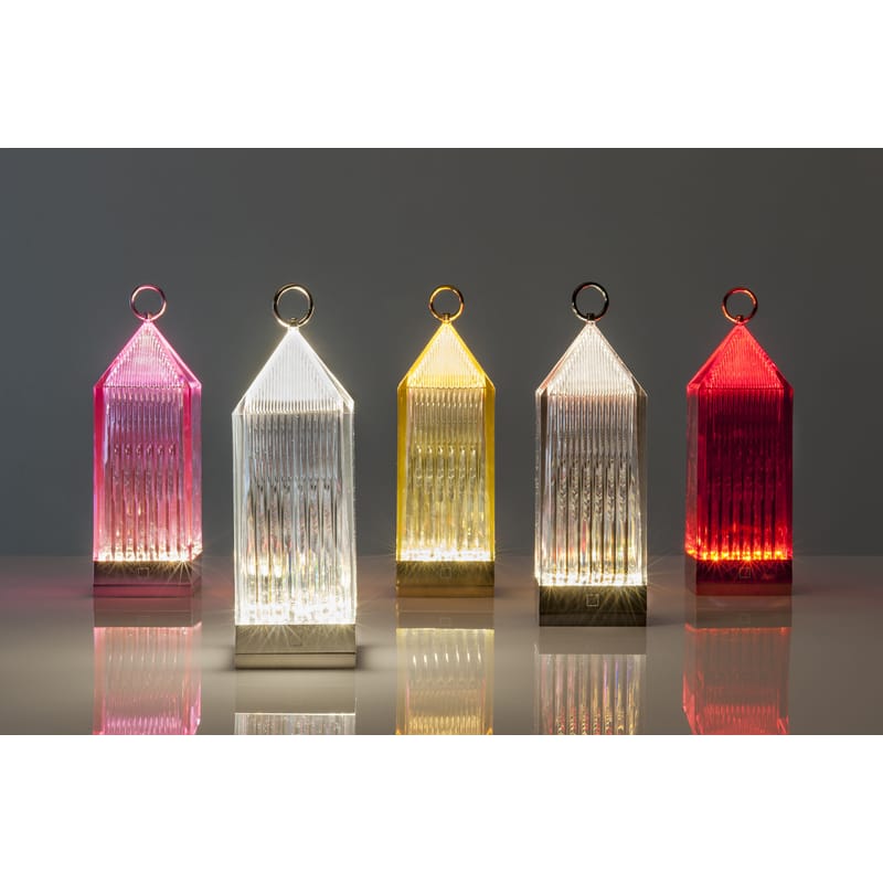Kartell Lantern LED Wireless rechargeable outdoor lamp crystal
