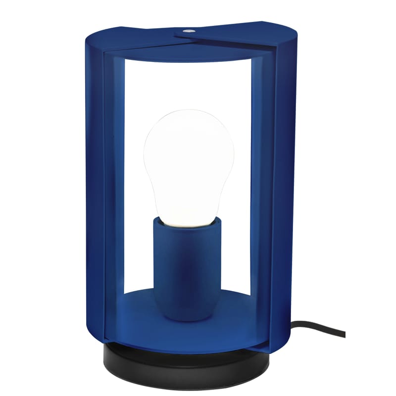 Tous les designers - Lampe de table Pivotante métal bleu / Charlotte Perriand, 1962 - Nemo - Bleu - Acier peint, Aluminium peint