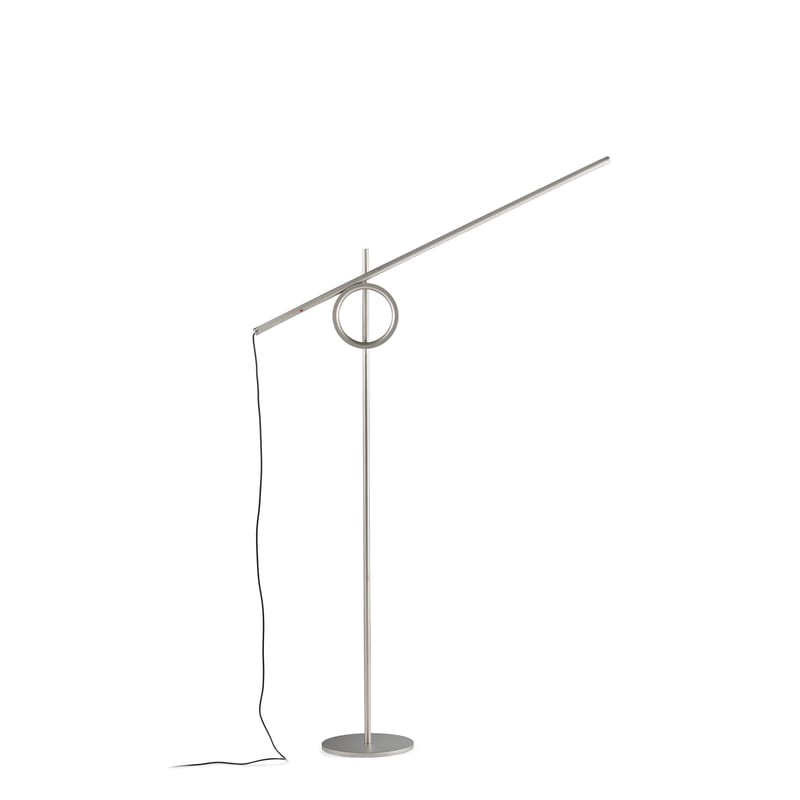 Luminaire - Lampadaires - Liseuse Tangent Medium LED métal argent / Orientable - H 141 cm - Pallucco - Argent - Aluminium