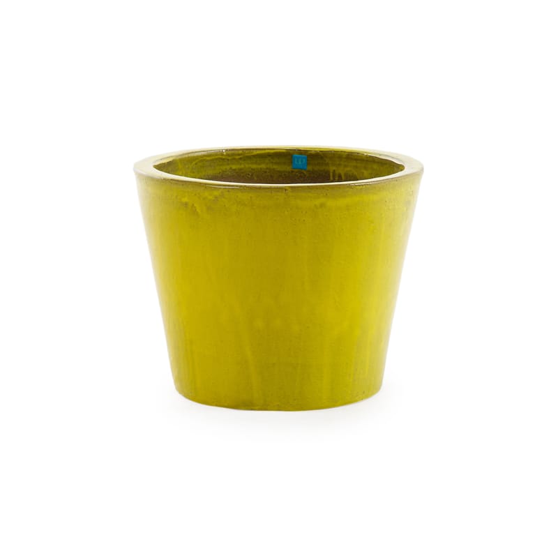 Jardin - Pots et plantes - Pot de fleurs Pots céramique jaune / Grès émaillé - Ø 50 x H 40 cm / Fait main - Unopiu - Jaune - Grès émaillé