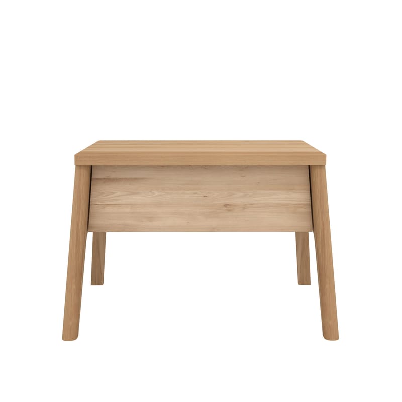 Mobilier - Tables basses - Table de chevet Air bois naturel / Chêne massif - 1 tiroir - Ethnicraft - Chêne - Chêne massif