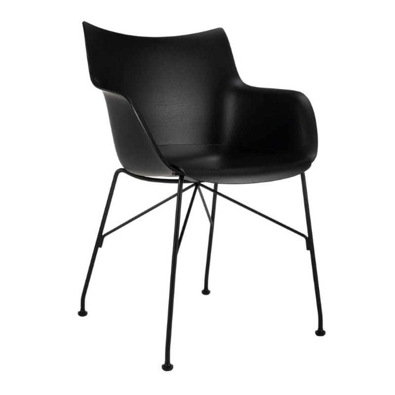 Black shop wood armchair