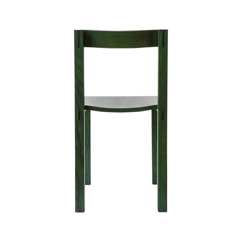 Mobilier - Chaises, fauteuils de salle à manger - Chaise Tal bois vert - KANN DESIGN - Chêne vert - Aluminium extrudé, Chêne massif teinté, Multiplis courbé plaqué chêne teinté