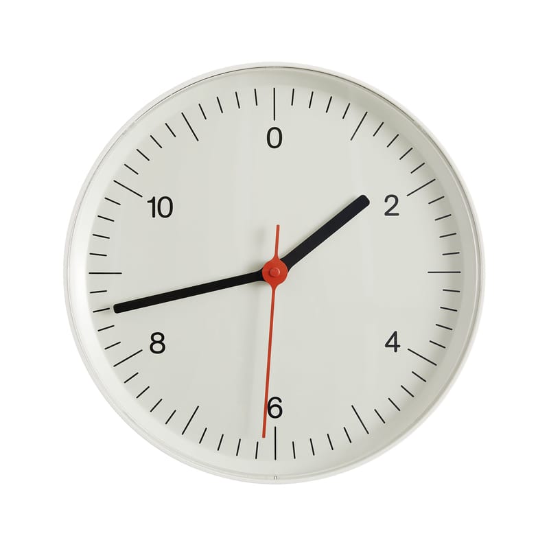 Décoration - Horloges  - Horloge murale  plastique blanc / Jasper Morrison, 2008 - Ø 26,5 cm - Hay - Blanc - ABS