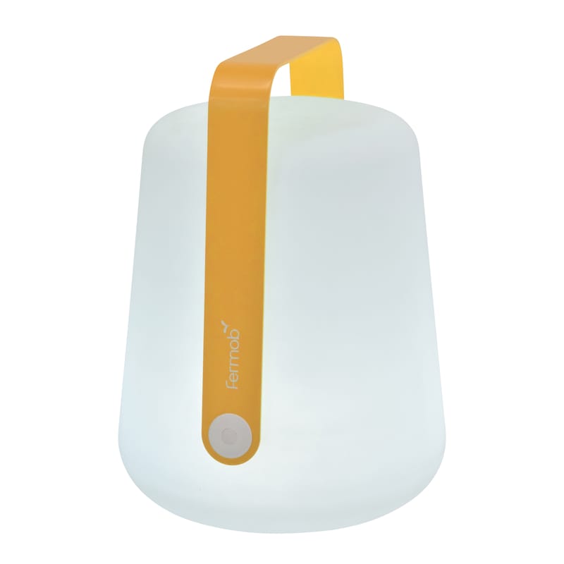Luminaire - Luminaires d\'extérieur - Lampe extérieur sans fil rechargeable Balad Large LED métal plastique jaune / H 38 cm - USB - Fermob - Miel - Aluminium, Polyéthylène