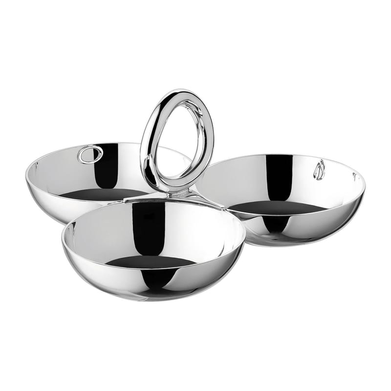 Tableware - Bowls - Vertigo Small dish silver metal By Andrée Putman - Set of 3 - Christofle - Silver - Silvery metal