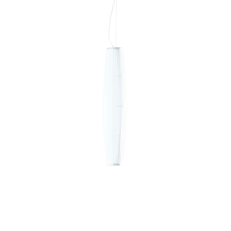 Luminaire - Suspensions - Suspension Colonne tissu blanc / H 120 cm - Dix Heures Dix - H 120 cm / Blanc - Tissu polyester