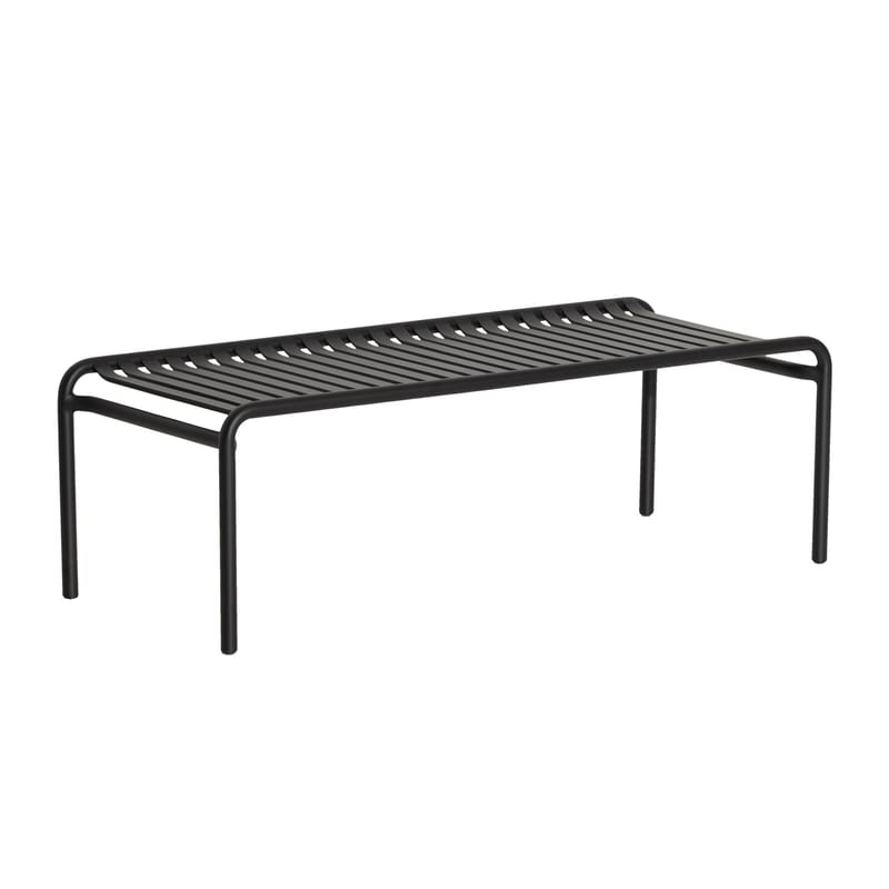 Mobilier - Tables basses - Table basse Week-End Large métal noir / 127 x 51 cm - Petite Friture - Noir - Aluminium thermolaqué époxy