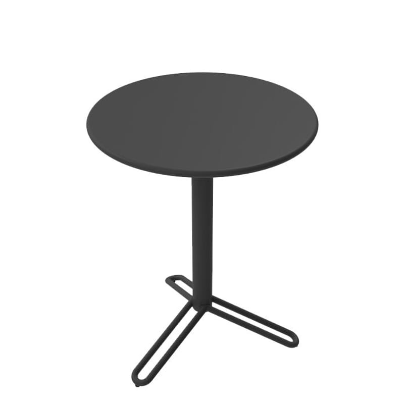 Jardin - Tables de jardin - Table ronde Huggy Bistro métal noir / Ø 75 cm - Aluminium - Maiori - Charbon - Aluminium