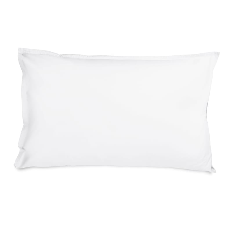 Décoration - Textile - Taie d\'oreiller 50 x 70 cm  tissu blanc / Percale lavée - Au Printemps Paris - 50 x 70 cm / Blanc - Percale de coton lavée