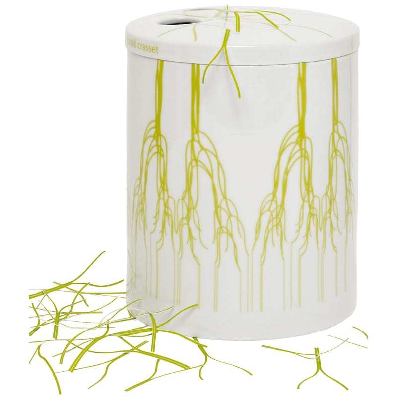 Décoration - Vases - Boîte Surface 01 - Racines céramique blanc vert / Soliflore - Domestic - Racines - Porcelaine
