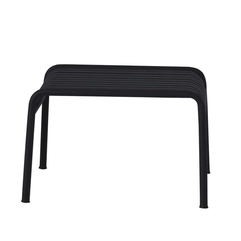 Möbel - Sitzkissen - Sitzkissen Palissade metall grau schwarz / Fußablage - R & E Bouroullec - Hay - Anthrazit - Galvanisch verzinkten Stahl, Peinture époxy