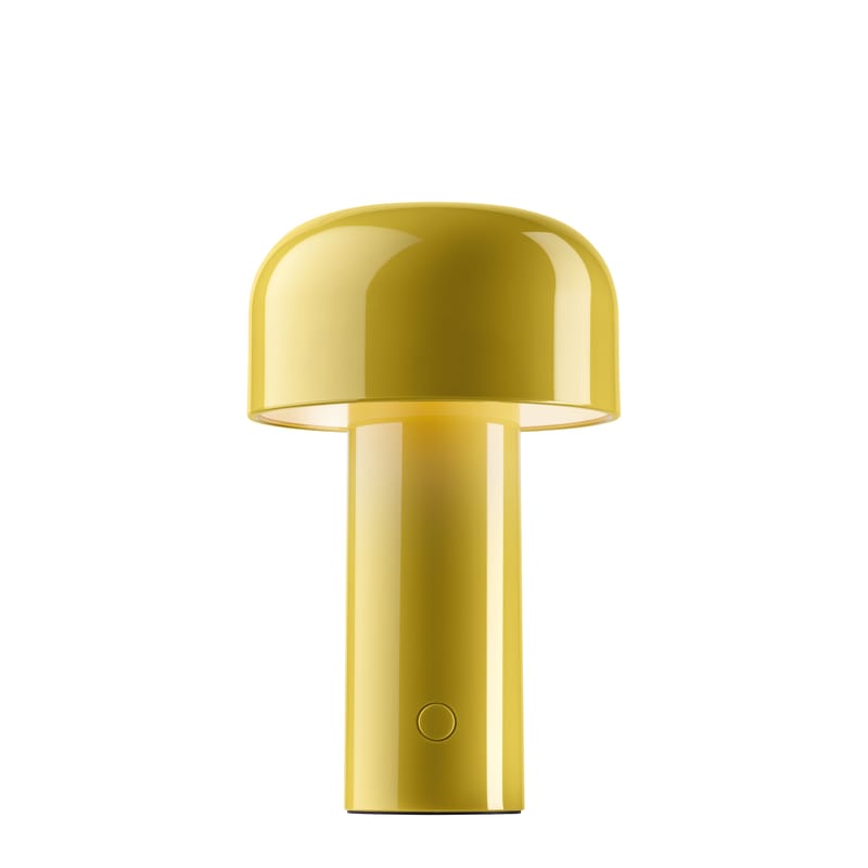Luminaire - Lampes de table - Lampe sans fil rechargeable Bellhop plastique jaune / USB - Barber & Osgerby, 2018 - Flos - Jaune Indien - Polycarbonate