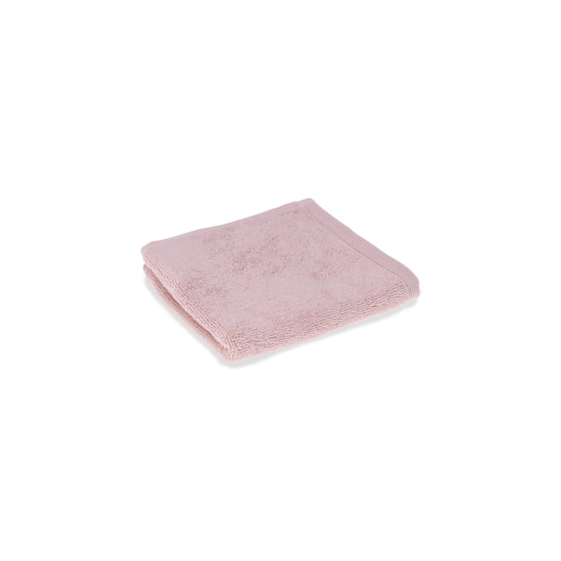 Dossiers - Les bonnes affaires - Serviette invité bouclette tissu rose / 30 x 50 cm - Coton bio - Au Printemps Paris - 30 x 50 cm / Rose - Coton biologique GOTS