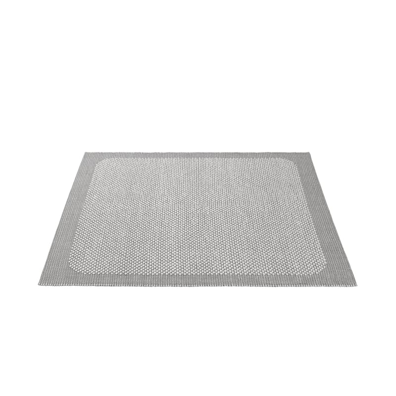 Décoration - Tapis - Tapis Pebble  gris / Tissé main - 170 x 240 cm - Muuto - Gris clair - Fibres de jute, Laine