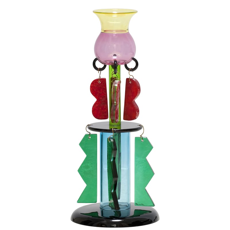 Décoration - Vases - Vase Clesitera verre multicolore by Ettore Sottsass / 1986 - Memphis Milano - Multicolore - Verre soufflé